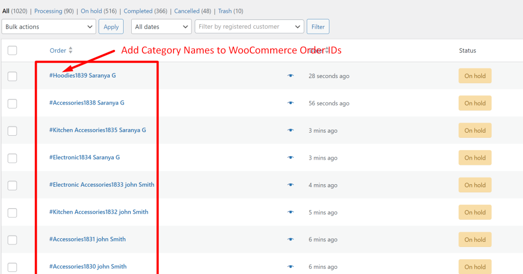 How to Add Product Category Name to WooCommerce Order Numbers? - Tyche Softwares
